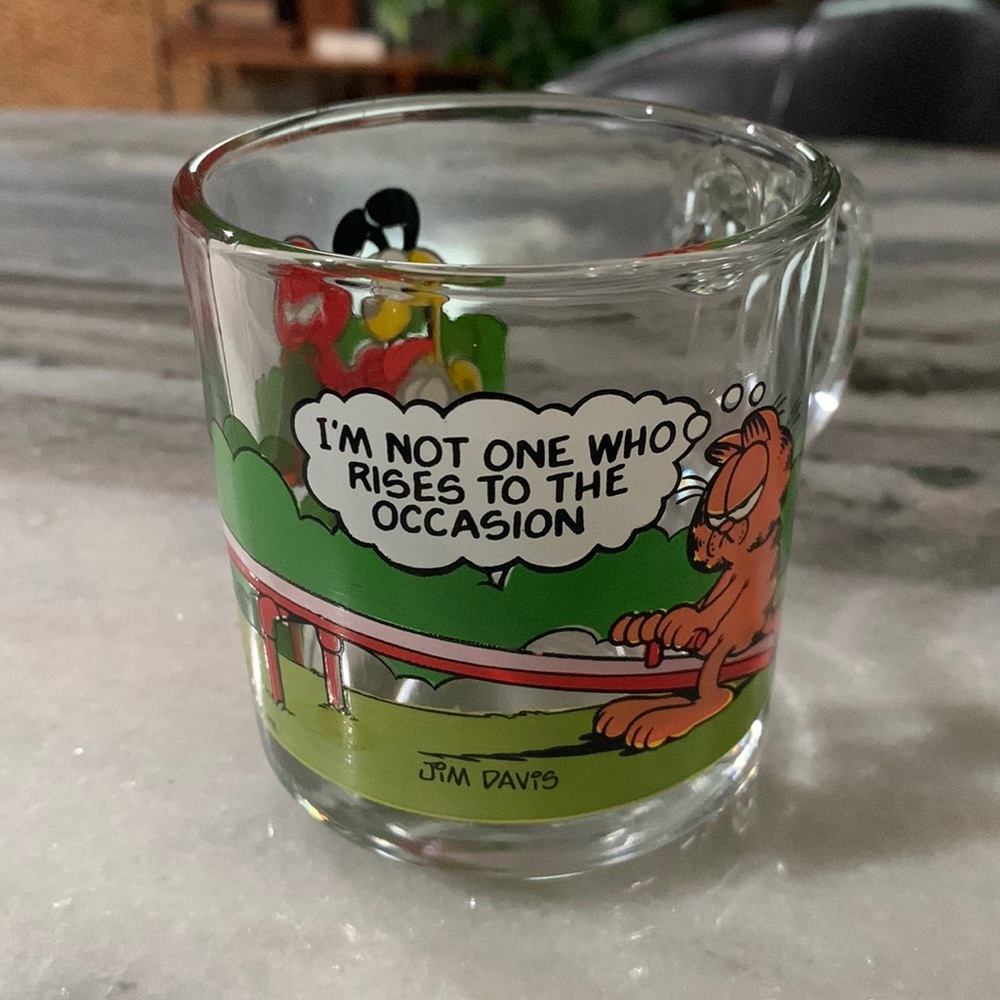 Collectible Garfield Jim Davis Glass McDonald’s Mug